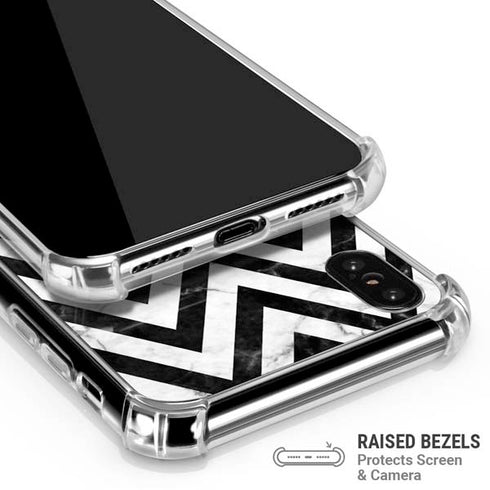 Chevron Marble iPhone XS Max Clear Case